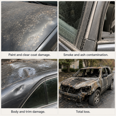 Wildfire Damage Car Wildfire Damage Car